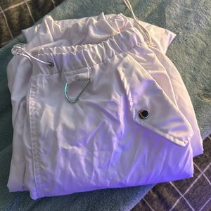 Baggy white cargo pants